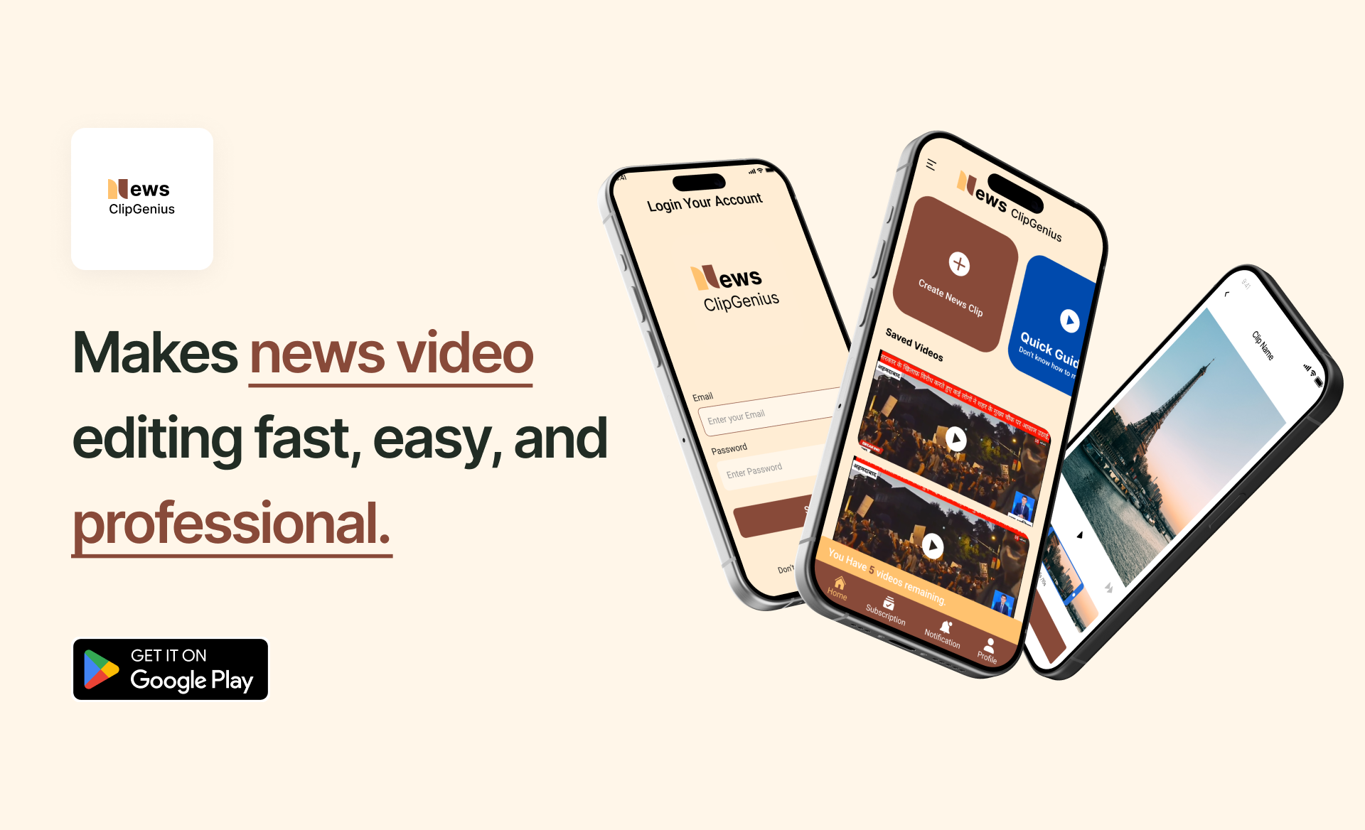 News Clip Genius Portfolio - Developed by Mechodal